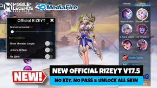 ML MOD UNLOCK ALL SKIN NO KEY [OFFICIAL RIZEYT V17.5] - NO PASSWORD + SAFE AND NO BAN / MLBB