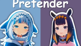 【Hololive 歌曲 / Gura and Ina 合唱】Official髭男dism - Pretender「中文字幕」