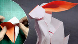 Doing the Bilibili origami rabbit challenge! Super therapeutic & easy!