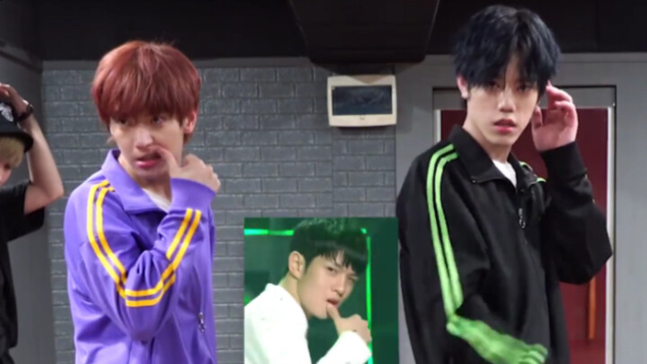 Two handsome men learning "Boy With Luv" + "Rooftop" choreography 