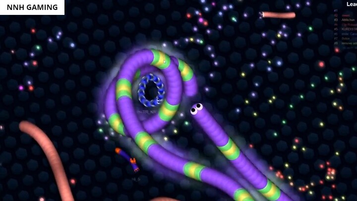 Slither.io 1 Hacker Tiny Snake vs Giant Pro Snakes Epic Slitherio Gameplay 5