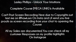 Lesley Phillips Course Unlock Your Intuitions download