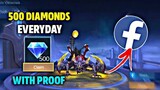 SUPER FAST TO GET USING FACEBOOK "500 DIAMONDS" EVERYDAY! BUT HOW? â€¢ MOBILE LEGENDS 2021