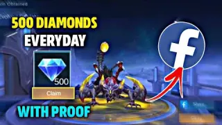SUPER FAST TO GET USING FACEBOOK "500 DIAMONDS" EVERYDAY! BUT HOW? • MOBILE LEGENDS 2021