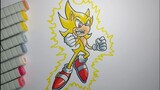 Drawing SONIC super Saiyan Friday Night Funkin