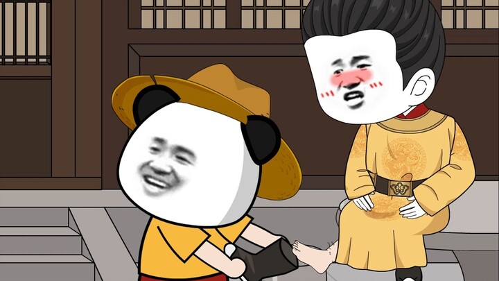 虾仁忽悠太子穿龙袍。
