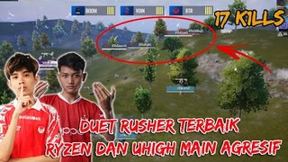 BEGINILAH KALAU DUET RUSHER TERBAIK BTR RYZEN DAN BTR UHIGH , BIGETRON NGAMUK 17 K1LLS - PUBG MOBILE