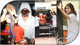 Shilpa Shetty Kundra Welcoming Her Ganpati Bappa At Home