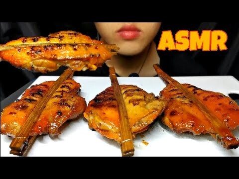 กินไก่ย่างแดงในตำนาน หอมอร่อยเนื้อเน้นๆ ASMR MukBang Eating Grilled chicken ARTASMR