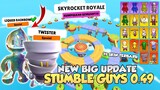 NEW UPDATE STUMBLE GUYS 0.49 ! NEW MAP SKYROCKET ROYALE & 19 NEW SKINS - Let's go GACHA !