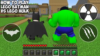 HOW TO PLAY LEGO HULK vs LEGO BATMAN in MINECRAFT Real Life SUPERHERO GAMEPLAY REALISTIC Movie