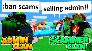 ADMIN CLAN กับ SCAMMER CLAN ใน Roblox BedWars