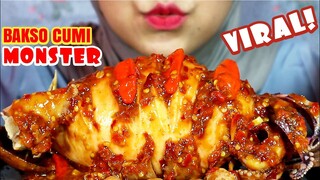 ASMR BAKSO CUMI MONSTER SAMBAL LAHAR PEDAS | ULUL ASMR MUKBANG INDONESIA