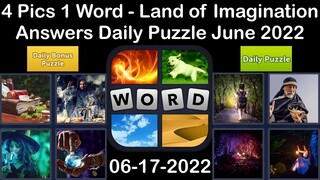 4 Pics 1 Word - Land of Imagination - 17 June 2022 - Answer Daily Puzzle + Bonus Puzzle