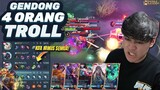 GENDONG 4 ORANG TROLL SENDIRIAN 1 VS 9 INI NAMANYA! DARK SYSTEM IS REAL - Mobile Legends