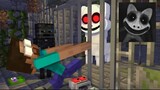 Monster Academy Animation: Stinky Cat 2, how to rescue the teacher who was caught by Stinky Cat?丨Minecraft animation