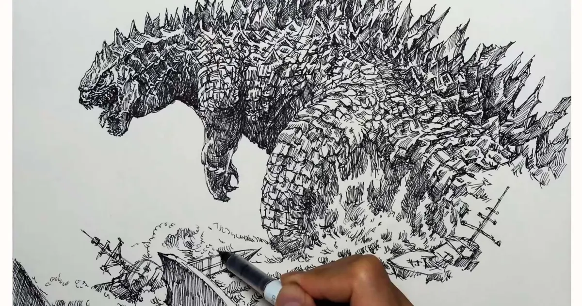 Hãy đến và xem những phác họa khéo léo của những họa sĩ tài ba, khi họ vẽ nên hình ảnh Godzilla - Vua quái vật đầy sức mạnh và phong cách.