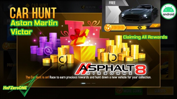 Use 222 Coins in Festival/Car Hunt Aston Martin Victor & Reach Tier 15 | Asphalt 8: Airborne