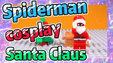 Spiderman cosplay Santa Claus