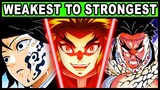 All 9 Pillars RANKED from Weakest to Strongest! (Demon Slayer / Kimetsu no Yaiba Every Hashira)