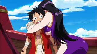 Hancock hugs Luffy (One Peace ) 2019