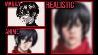 Drawing MIKASA ACKERMAN in 3 Styles [Manga, Anime and Realistic]