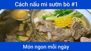 Nấu mì sườn bò p1