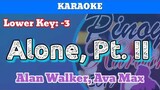 Alone, Pt. II by Alan Wlaker, Ava Max (Karaoke : Lower Key -3)