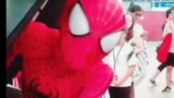 The extremely coquettish Spider-Man at the Comic Expo, a bitch who stole the bug's suit