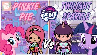 PINKIE PIE 🎈💖VS TWILIGHT SPARKLE ✨💜MY LITTLE PONY 🐴 TOCA BOCA 🌎