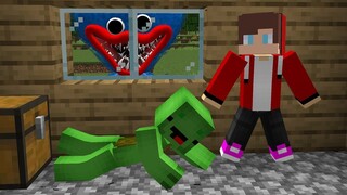 MIKEY & JJ ESCAPE FROM GIANT HUGGY WUGGY IN MINECRAFT - MAIZEN PARODY (MIZEN MAZEN FENDY MAIKID)