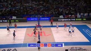 WOMEN'S VNL2022 USA VS SERBIA QUARTER FINALS