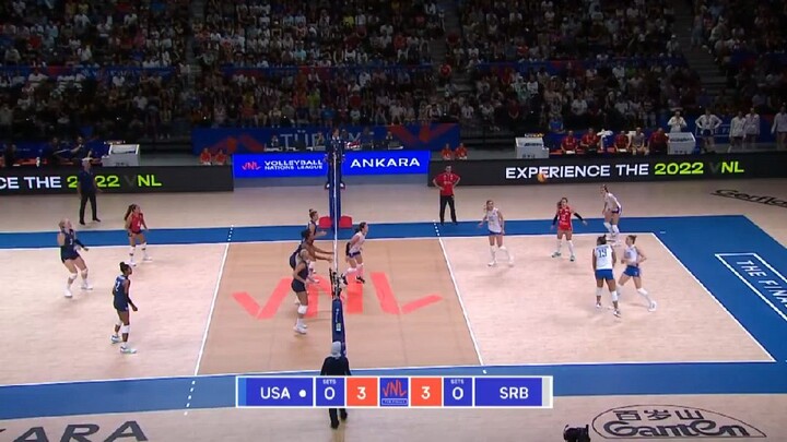 WOMEN'S VNL2022 USA VS SERBIA QUARTER FINALS