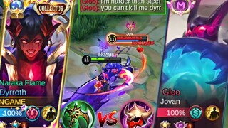 GLOBAL DYRROTH VS TOP GLOBAL GLOO ANNOYING META | BEST BUILD | MYTHICAL GLORY RANK GAMEPLAY MLBB