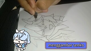 menggambar dari anime Sewayaki Kitsune no Senko-san[Senko-san], Apakah akan rapih?cek in vidio