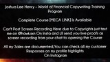 Joshua Lee Henry Course﻿ World of Financial Copywriting Training Program Download