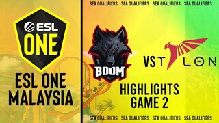 Game 2 Highlights: Boom Rivalry vs Talon Esports (BO3) ESL One Malaysia - Closed Qualifiers