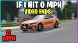 If I HIT 0 MPH This VIDEO ENDS... - Roblox Greenville