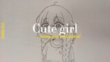 Gambar cute girl yuk! speed drawing