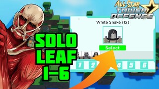 SOLO'ing LEAF 1-6 WITH EREN IN ALL STAR TOWER DEFENSE!! ROBLOX