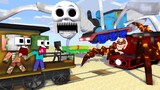 Monster School vs HELL CHARLES & CURSED THOMAS Train School - Minecraft Animation
