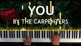 You by The Carpenters piano cover | with lyrics | free sheet music
