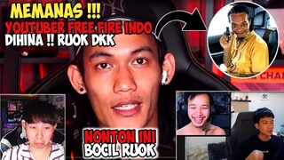 RUOK FF MUNAFIK !! YOUTUBER FREE FIRE INDONESIA DIHINA RUOK FF (OBBYPHY~LETDA~WRV GAMING)