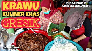 FULL ISTIMEWA !!! KULINER KHAS GRESIK NASI KRAWU BU ZAINAB 2 - sehari puluhan kg daging sapi ludes