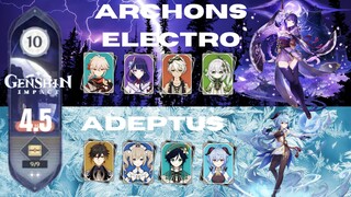 Spiral Abyss 4.5 Floor 10 C0 Archons Electro & C0 Adeptus Ganyu | Genshin Impact