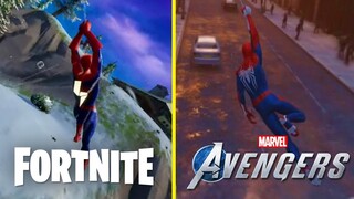 Fortnite Spider-Man VS Marvel's Avengers Spider-Man Gameplay