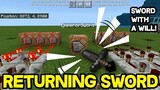 Returning Sword in Minecraft using Command Block Tricks Tutorial