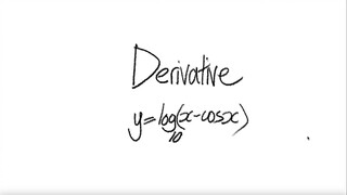 derivative y=log10(x-cos(x))