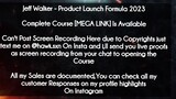 Jeff Walker  course - Product Launch Formula 2023  download