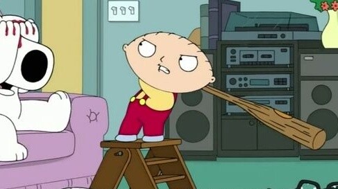 【Family Guy】Dumpling stick hits dog's head